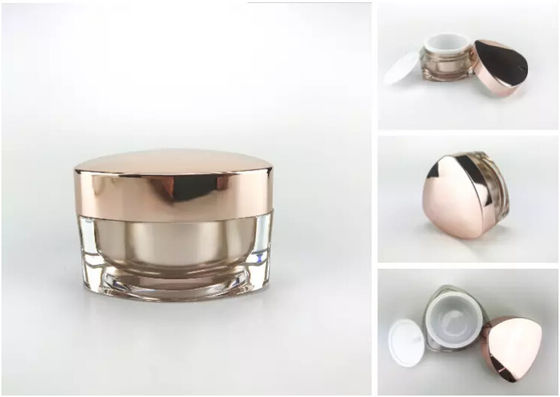 Doppio strato crema cosmetico di plastica vuoto nero porpora 5ml 50ml 10 Oz dei barattoli di Brown recipienti di plastica di 10 grammi