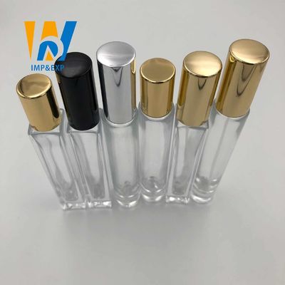 bottiglia della palla di rullo del vetro trasparente di 1ml 15ml 10ml con il cappuccio Mini Refillable Rollerball Perfume dell'oro