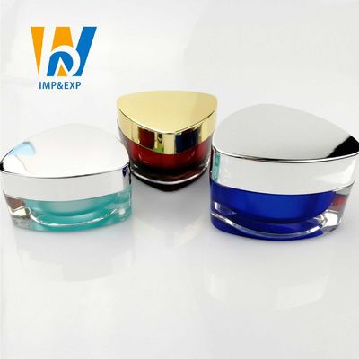 Doppio strato crema cosmetico di plastica vuoto nero porpora 5ml 50ml 10 Oz dei barattoli di Brown recipienti di plastica di 10 grammi