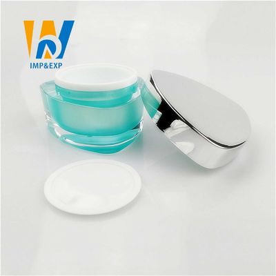 Doppio strato crema cosmetico di plastica vuoto nero porpora 5ml 50ml 10 Oz dei barattoli di Brown recipienti di plastica di 10 grammi