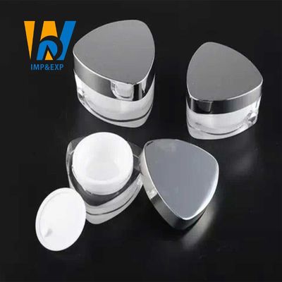 Doppio strato crema cosmetico di plastica vuoto nero porpora 5ml 50ml 10 Oz dei barattoli di Brown recipienti di plastica di 10 grammi